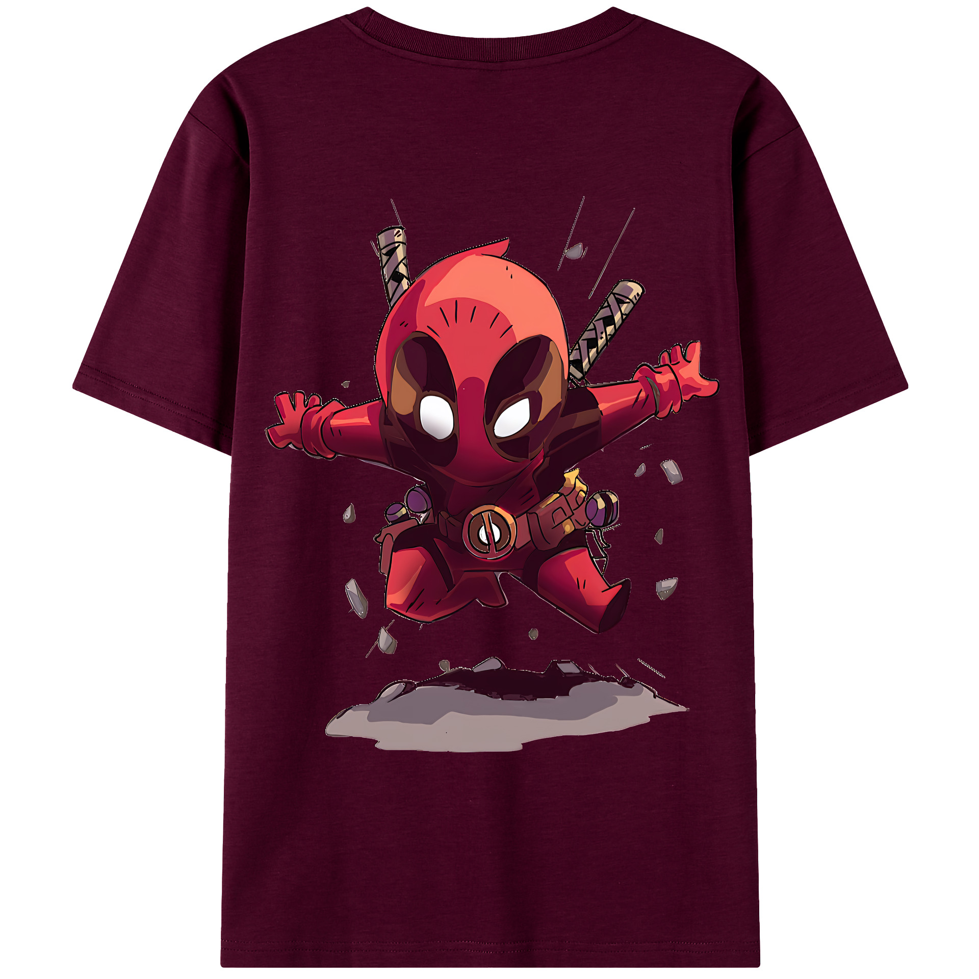 （画像用） Deadpool デッドプール レディース半袖Tシャツ(バックプリント)